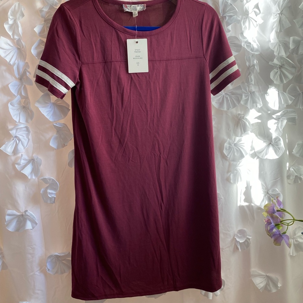 Pink rose vintage jersey dress